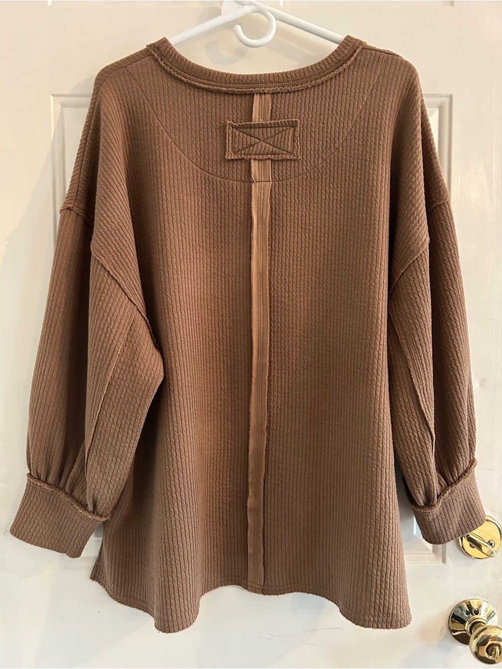 Blu Pepper Ribbed Knit Sweater in Brown - Picture 2 of 4